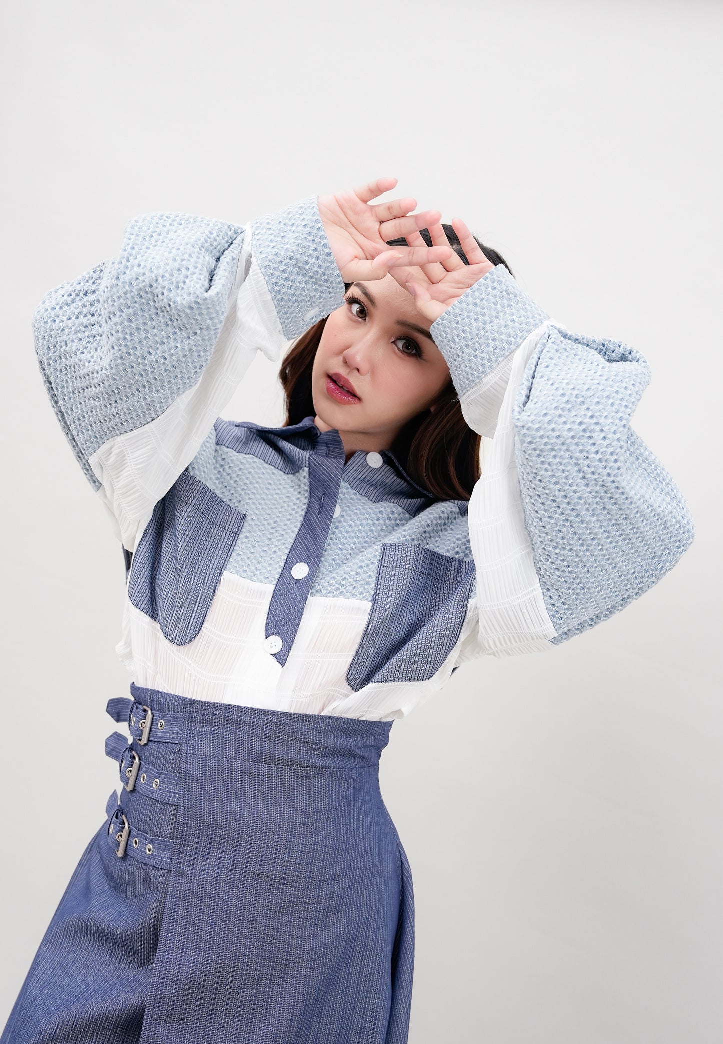 Layered Denim Shirt