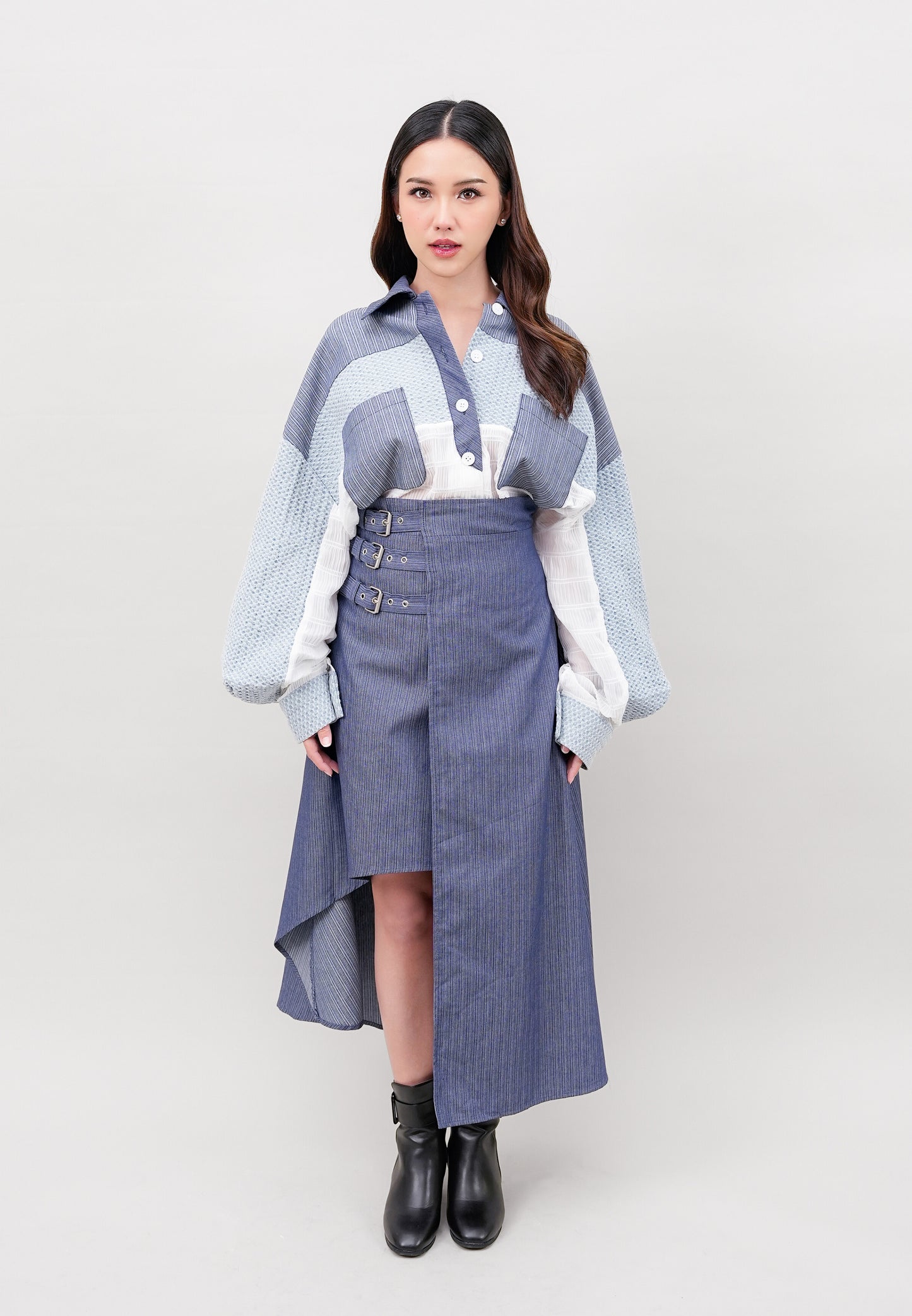 Layered Denim Shirt