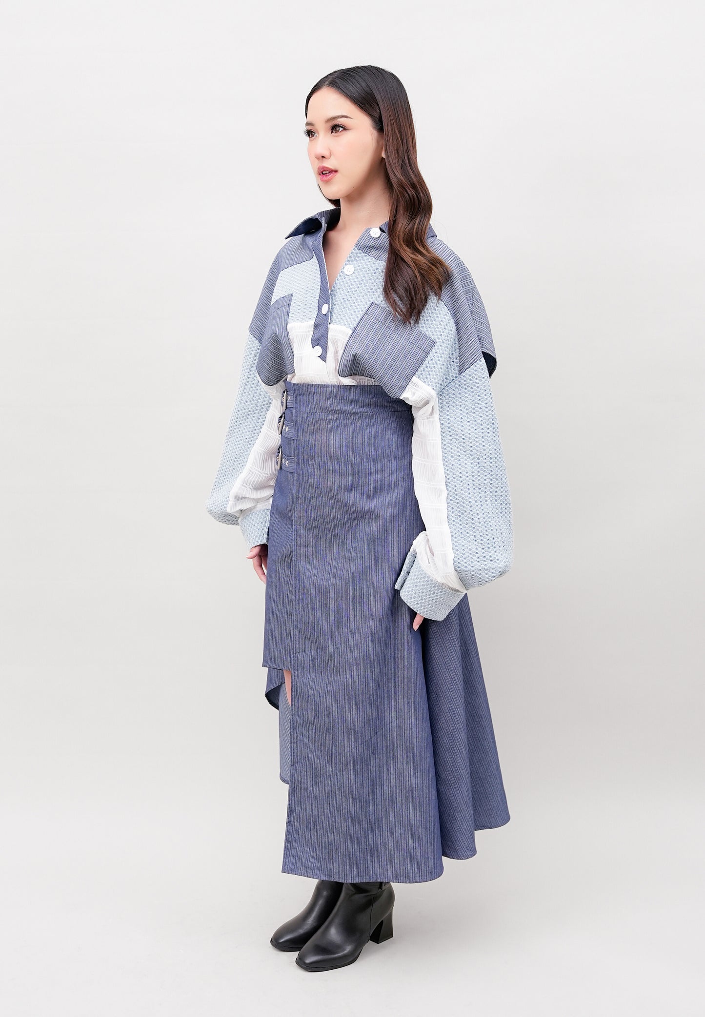 Layered Denim Shirt
