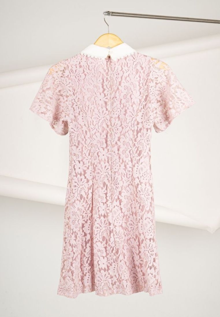 Collar Pink Dress By Bling