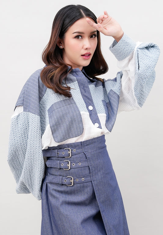 Layered Denim Shirt