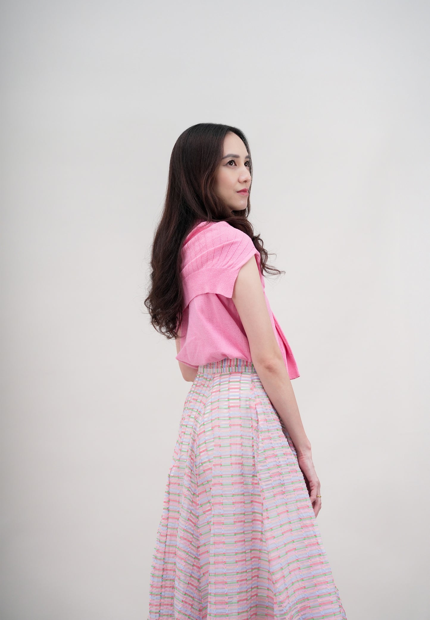2 Way Cape Layered Knit