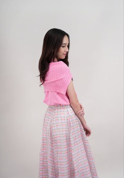 2 Way Cape Layered Knit
