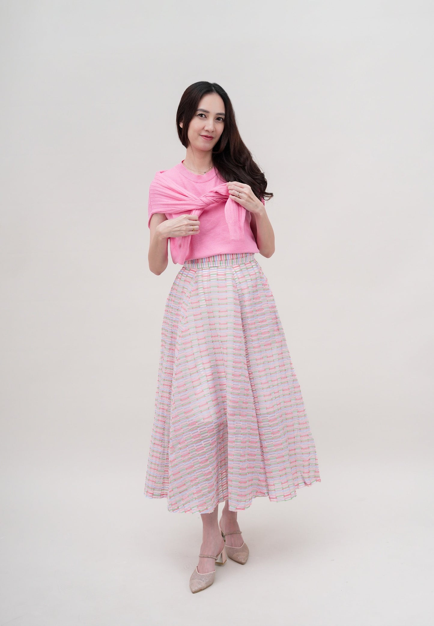 2 Way Cape Layered Knit