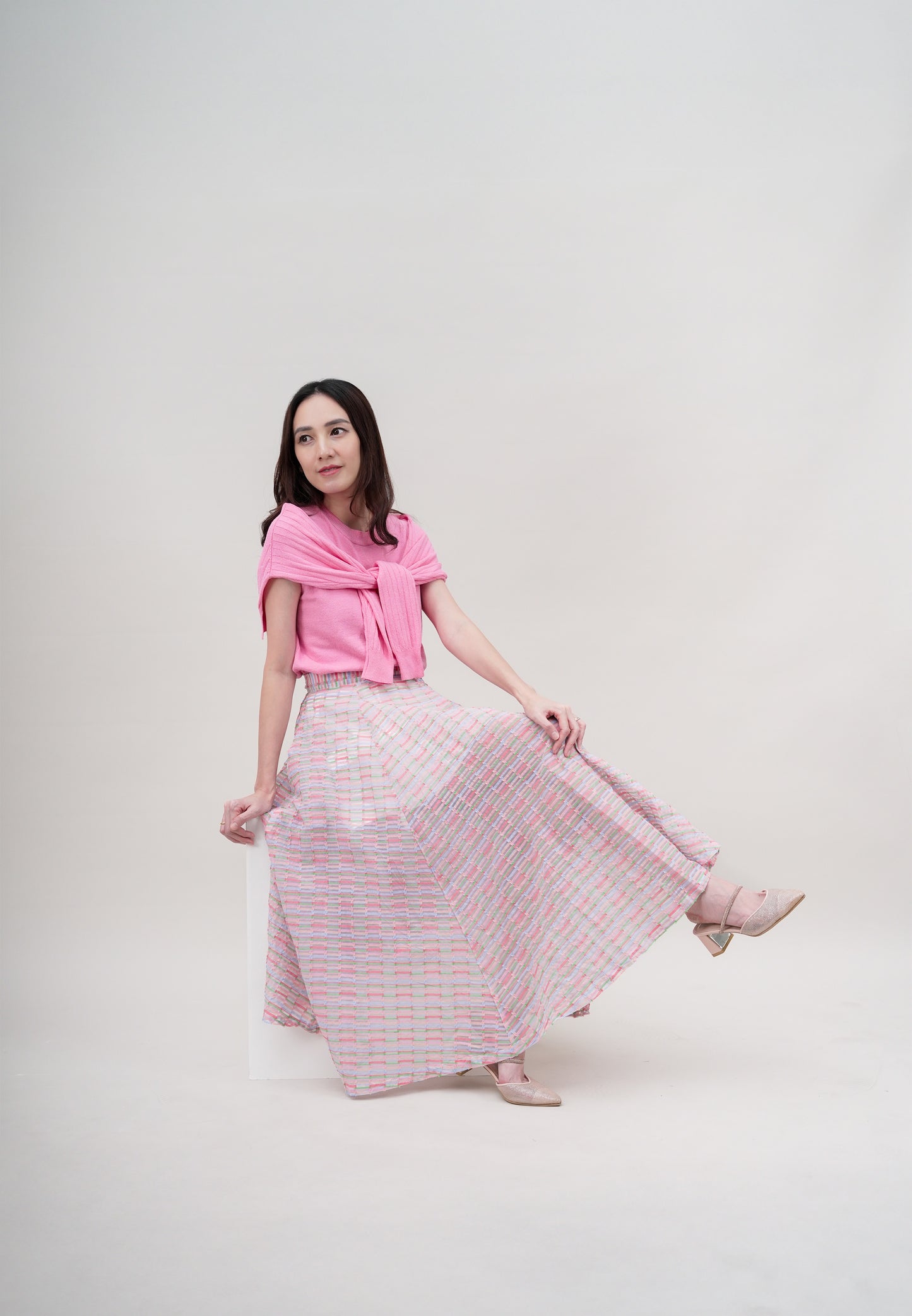 2 Way Cape Layered Knit