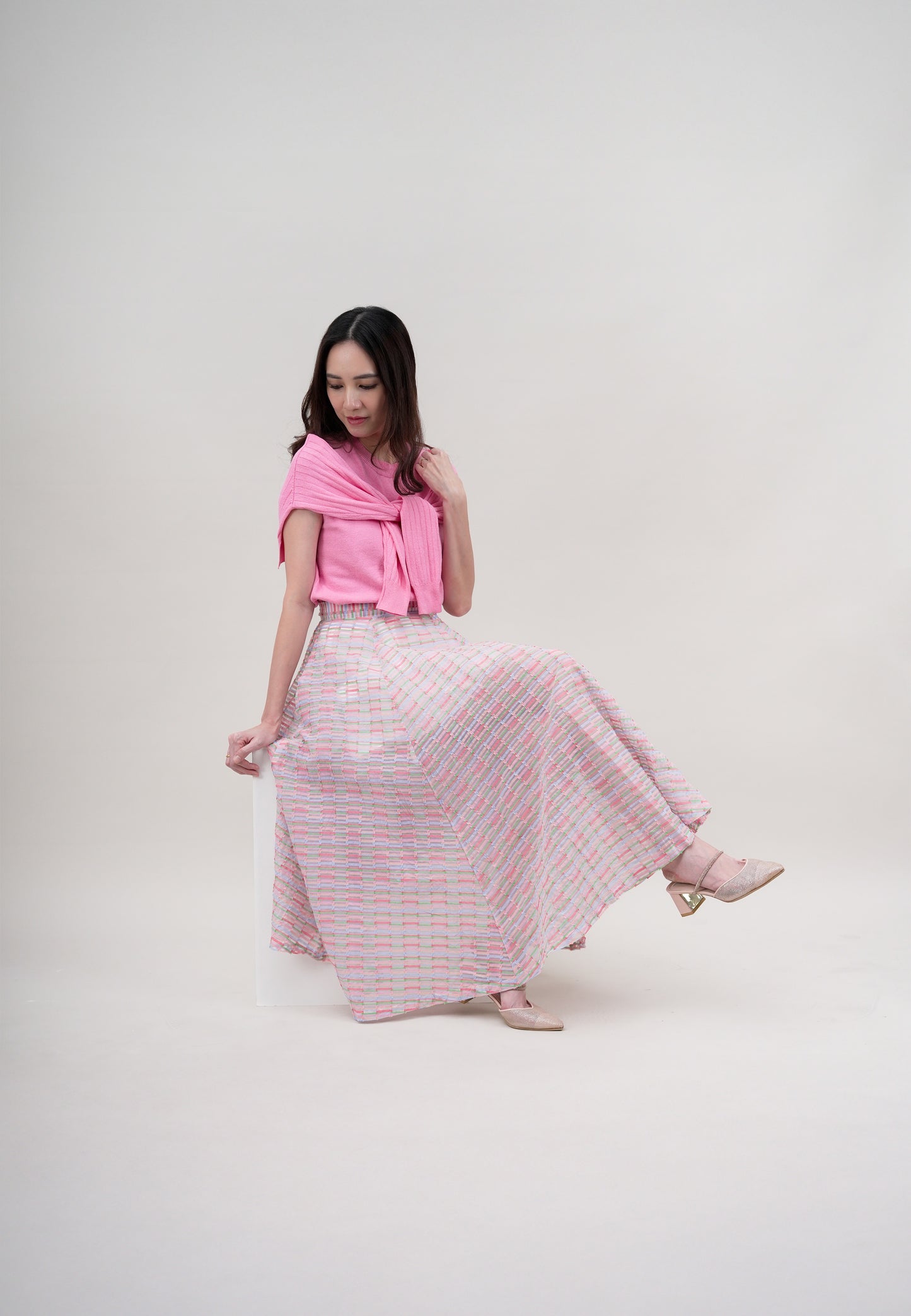 2 Way Cape Layered Knit