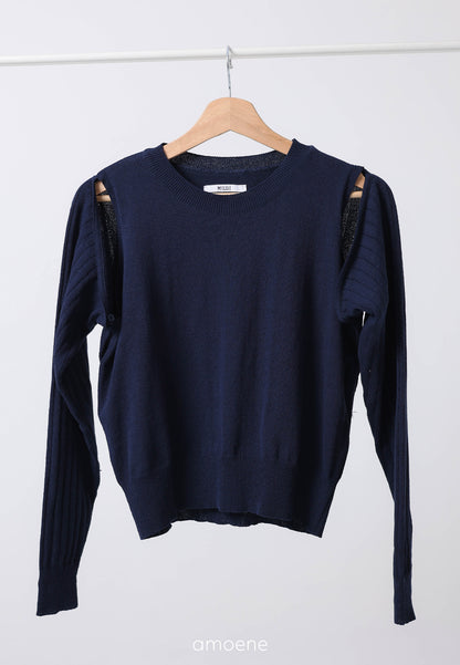 2 Way Cape Layered Knit