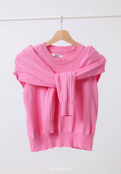 2 Way Cape Layered Knit