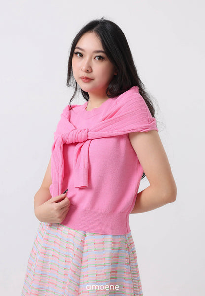 2 Way Cape Layered Knit