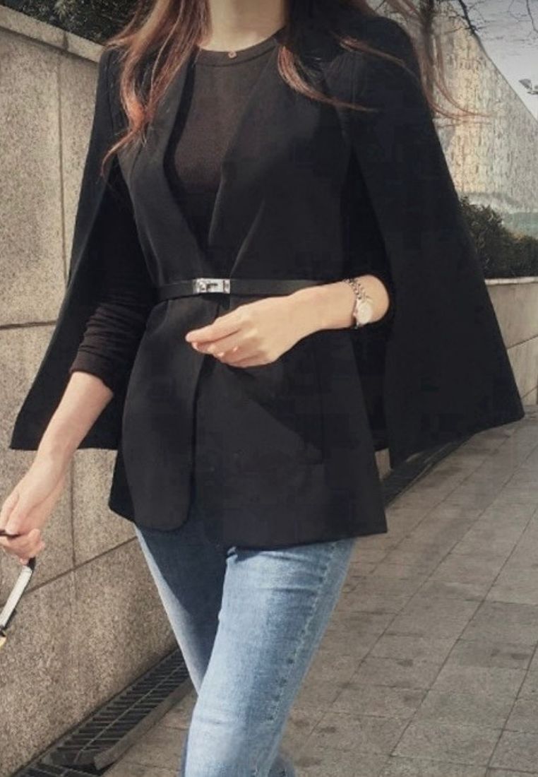 Allure Cape Jacket Black