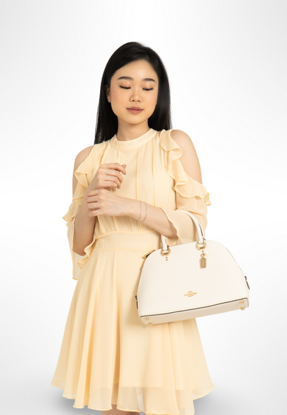 Off Shoulder Ruffle Dress Yellow