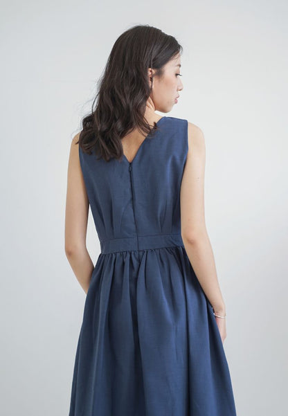 [MADE] Long Strap Dress Navy
