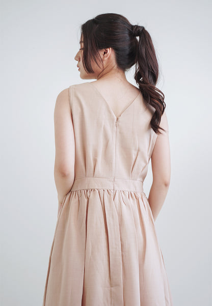 [MADE] Long Strap Dress Beige