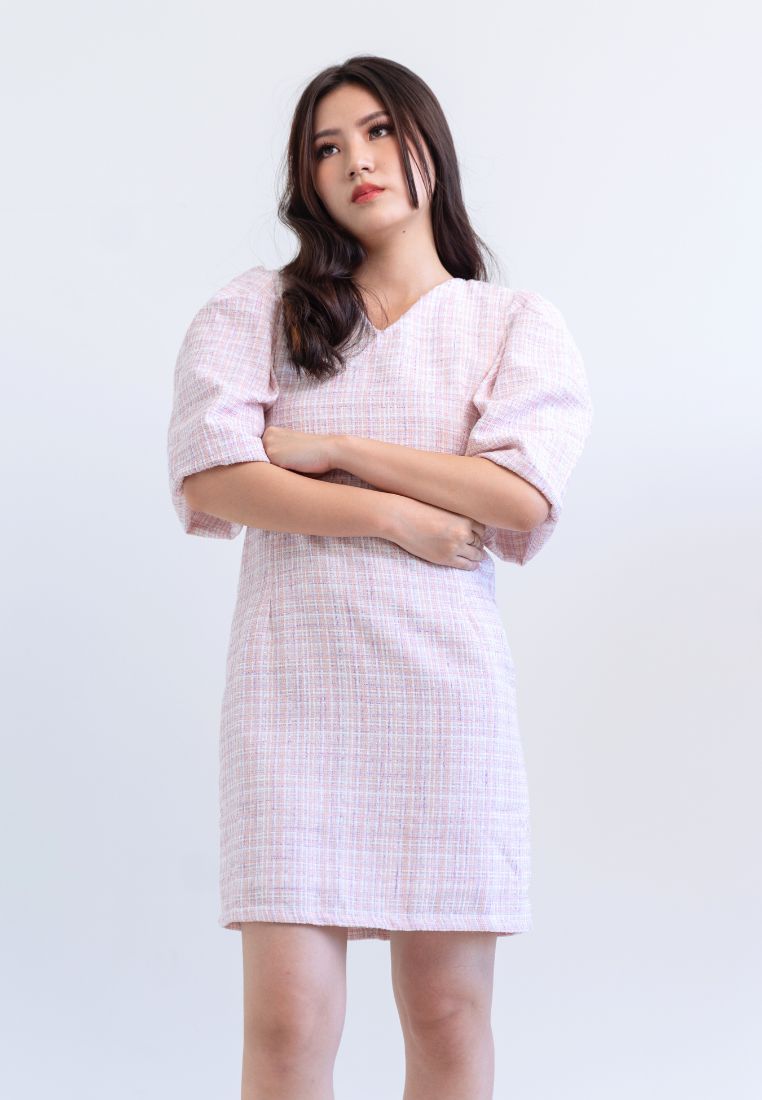 [MADE] Tweed Dress Pink