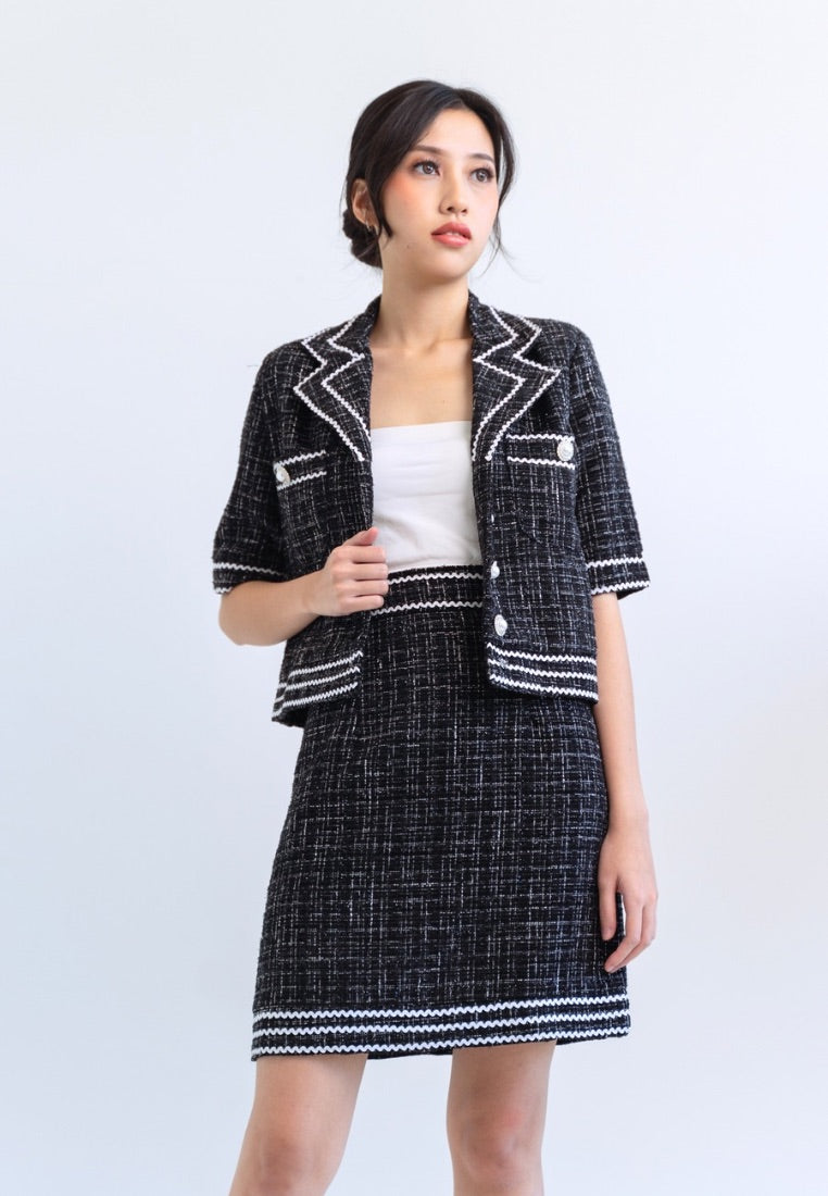 [MADE] Tweed Set Black Ivory