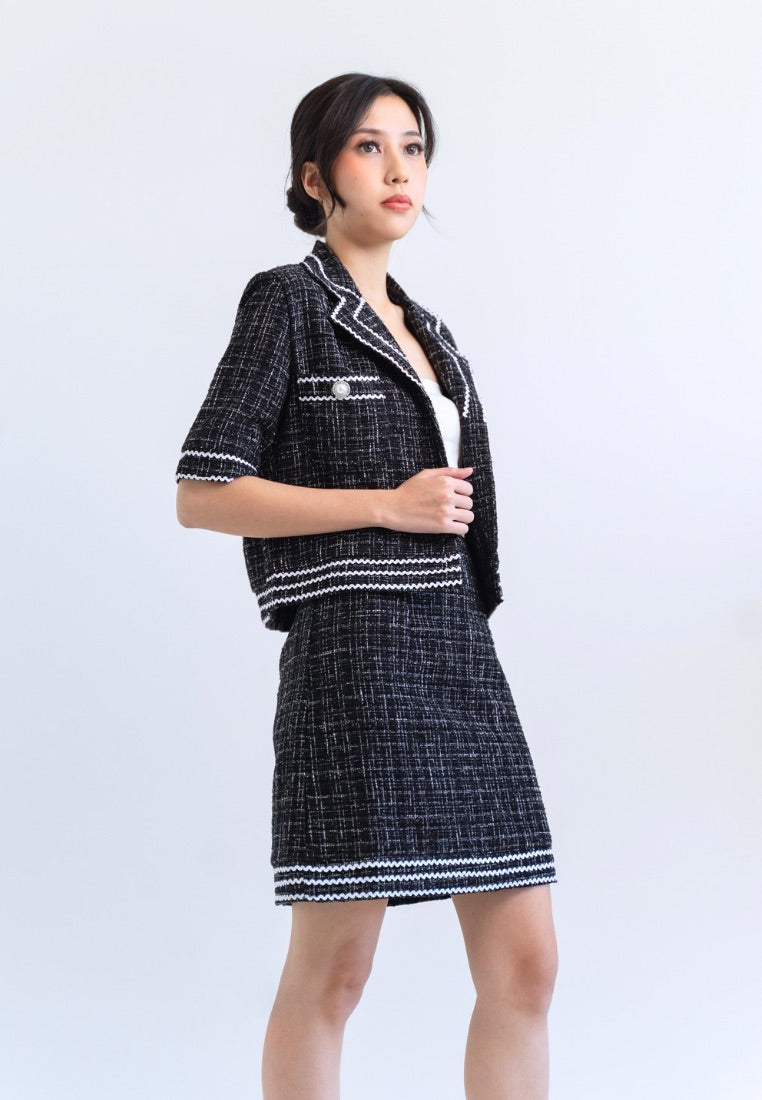 [MADE] Tweed Set Black Ivory