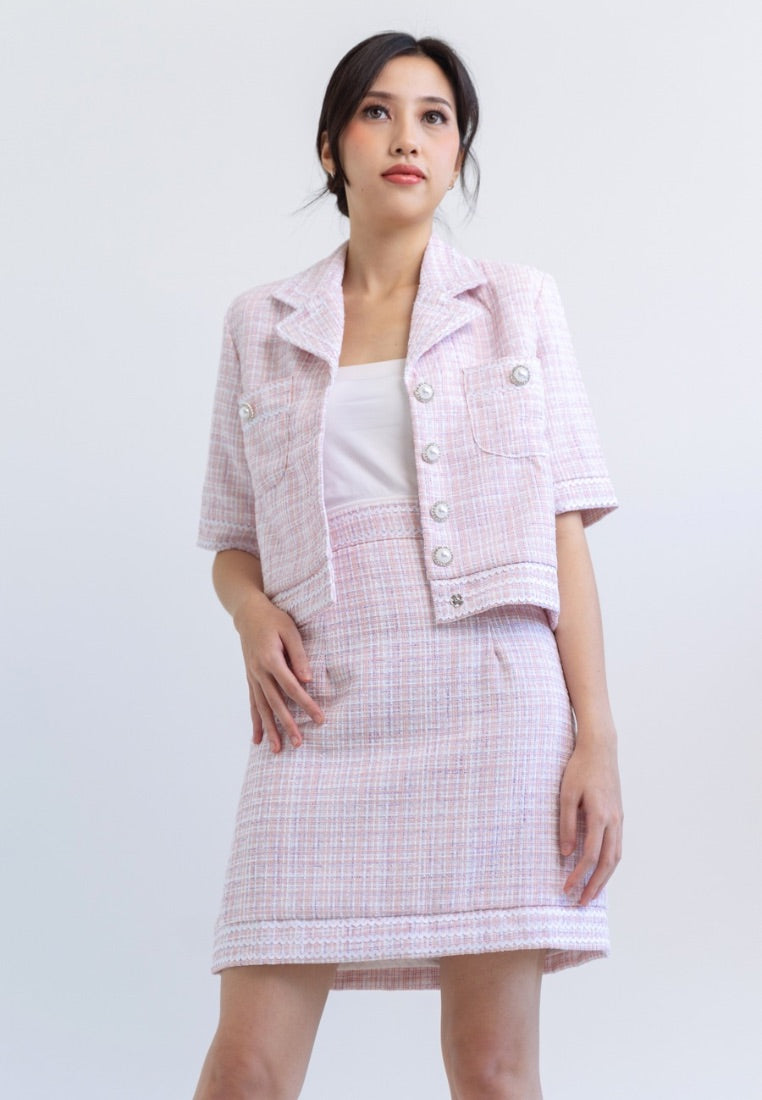 [MADE] Tweed Set Pink