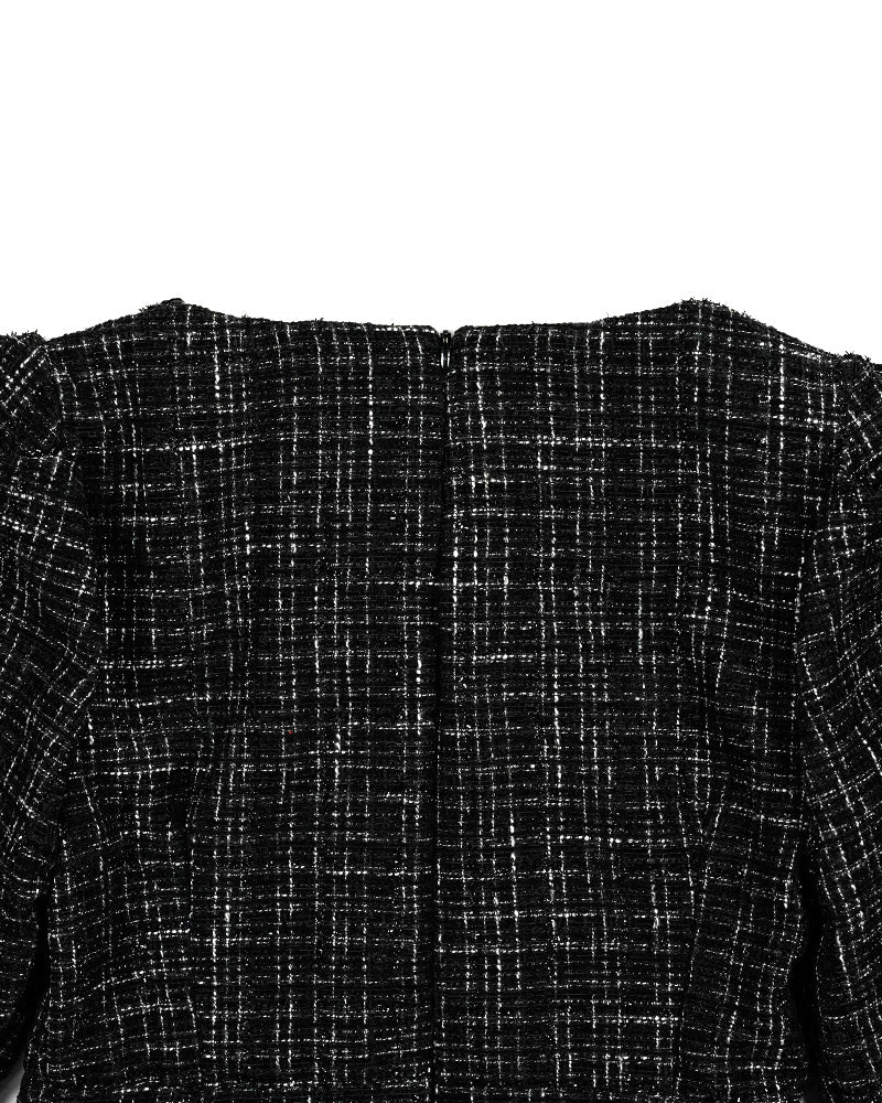 [MADE] Tweed Dress Black Ivory