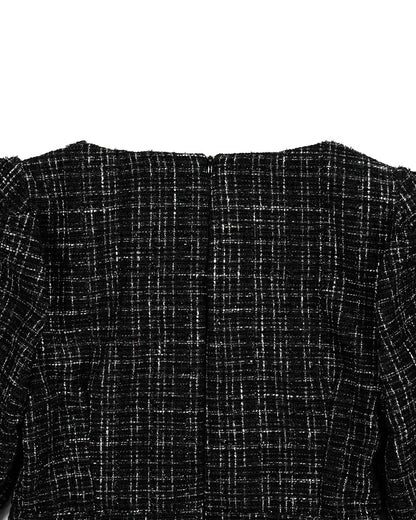[MADE] Tweed Dress Black Ivory